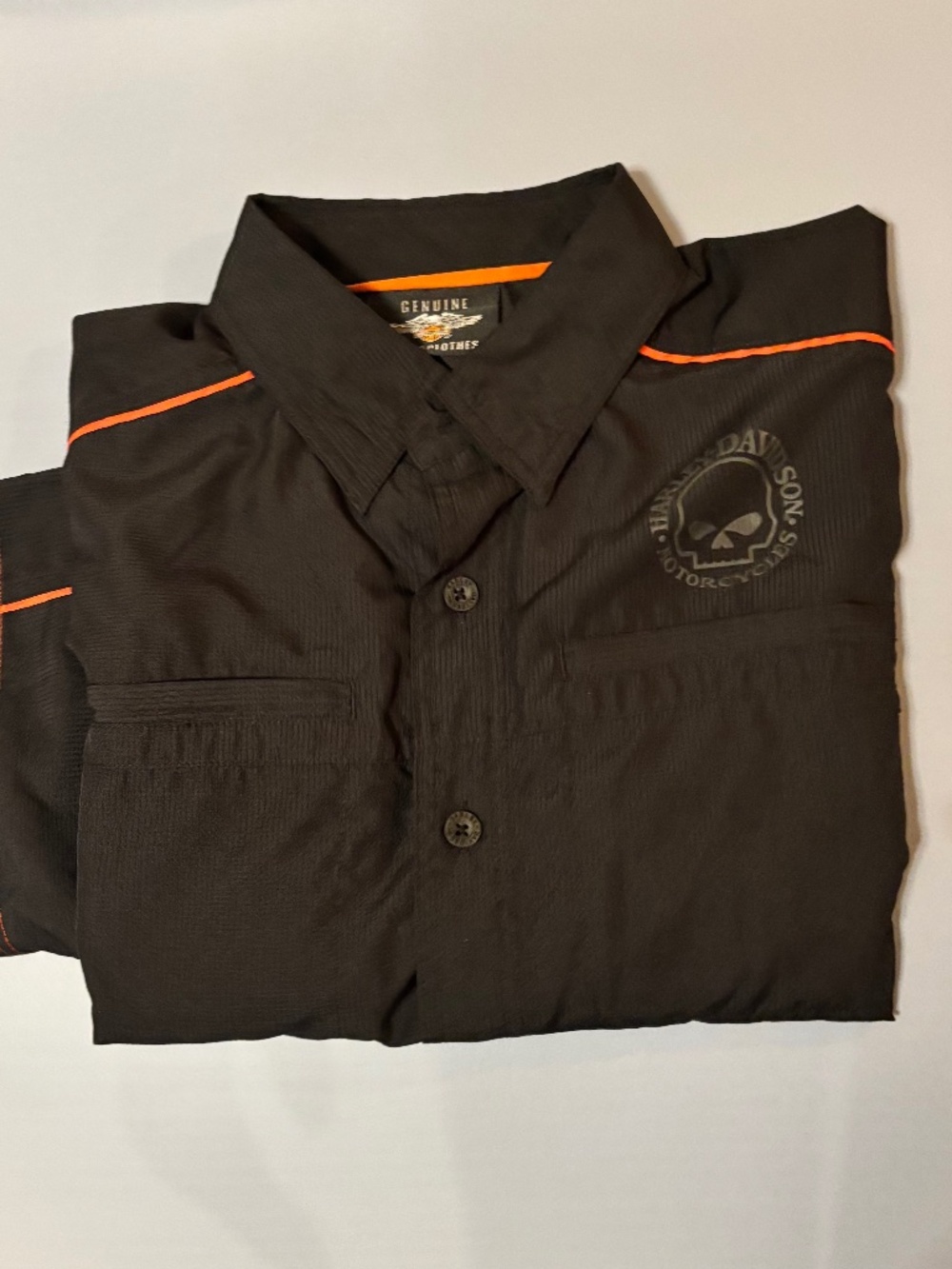 Harley Davidson Men’s Vented Skull Shirt Medium Button Down